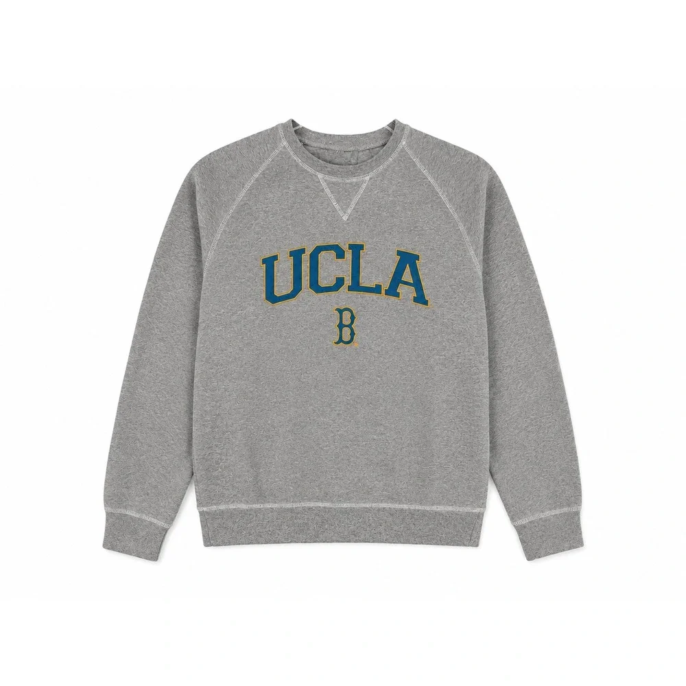 UCLA Bruins Crewneck Sweatshirt Gray Raglan Pullover Men XL RN134456